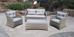 MaxxGarden Rattan Loungeset - 5 Persoons Zithoek - Wicker Tuinset - Incl. Kussens En Tafel -Optimaal Tuinmeubel Winkel 1200x608 2