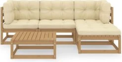 VidaXL 5-delige Loungeset Met Kussens Massief Grenenhout -Optimaal Tuinmeubel Winkel 1200x611