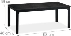Relaxdays Tuintafel Rechthoek - Lage Buitentafel - Metalen Balkontafel - Eettafel Buiten -Optimaal Tuinmeubel Winkel 1200x612 1