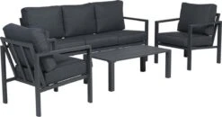 Garden Impressions Durban Loungeset - 4-delig - Zwart -Optimaal Tuinmeubel Winkel 1200x630