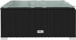 VidaLife Tuintafel 60x60x30 Cm Poly Rattan En Glas Zwart 7 VidaLife Tuintafel 60x60x30 Cm Poly Rattan En Glas Zwart -Optimaal Tuinmeubel Winkel 1200x636