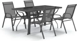 VidaXL 5-delige Tuinset Grijs En Zwart 9 VidaXL 5-delige Tuinset Grijs En Zwart -Optimaal Tuinmeubel Winkel 1200x645 1