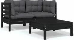VidaXL 3-delige Loungeset Met Kussens Massief Grenenhout Zwart -Optimaal Tuinmeubel Winkel 1200x648 1
