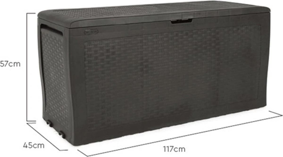 Keter Samoa Opbergbox - 270 L - 117x45x57 Cm - Grafiet 8 Keter Samoa Opbergbox - 270 L - 117x45x57 Cm - Grafiet - Afbeelding 8