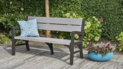 Keter Montero Tuinbank - 3-personen - 150x62,5x89cm – Grafiet -Optimaal Tuinmeubel Winkel 1200x675 14