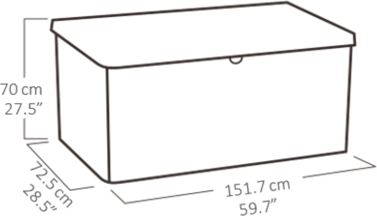 Keter Denali Opbergbox - 570L - 151,7x72,5x70cm - Grijs 2 Keter Denali Opbergbox - 570L - 151,7x72,5x70cm - Grijs - Afbeelding 2