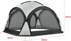 Pro-Tec Paviljoen Grästorp Met LED-verlichting 345x345x247 Cm Donkergrijs -Optimaal Tuinmeubel Winkel 1200x689 1