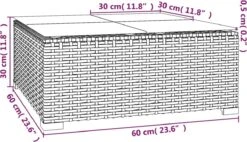 VidaLife Tuintafel 60x60x30 Cm Poly Rattan En Glas Zwart 9 VidaLife Tuintafel 60x60x30 Cm Poly Rattan En Glas Zwart -Optimaal Tuinmeubel Winkel 1200x690