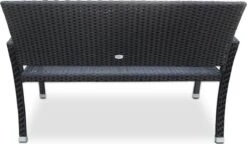 Casaria Polyrattan Tuinbank – 2 Zits UV-bestendig - Zwart 11 Casaria Polyrattan Tuinbank – 2 Zits UV-bestendig - Zwart -Optimaal Tuinmeubel Winkel 1200x700