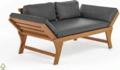Loungebank Tuin FSC Antraciet – Makkelijk Verstelbaar Lounge Bank Balkon – Tuinbank Lounge Hardhout FSC – Perfecthomeshop -Optimaal Tuinmeubel Winkel 1200x702