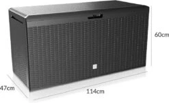 Prosperplast Opbergbox Met Deksel – Waterdicht Wielen 290 L -Antraciet -Optimaal Tuinmeubel Winkel 1200x732