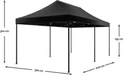 Easy Up 3x6m Zwart Luxe Partytent Opvouwbaar -Optimaal Tuinmeubel Winkel 1200x733 4