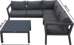 Garden Impressions Colorado Loungeset - Aluminium - Zwart -Optimaal Tuinmeubel Winkel 1200x740