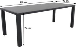 Alma Tuintafel Antraciet - 210 X 90 Cm. 19 Alma Tuintafel Antraciet - 210 X 90 Cm. -Optimaal Tuinmeubel Winkel 1200x743 1