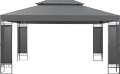 Paviljoen Lanciano Partytent 4x3x2,65 Cm Donkergrijs 10 Paviljoen Lanciano Partytent 4x3x2,65 Cm Donkergrijs -Optimaal Tuinmeubel Winkel 1200x746 1