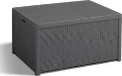 Allibert Arica Tuintafel - 79x59,5x42 Cm - Grafiet -Optimaal Tuinmeubel Winkel 1200x755