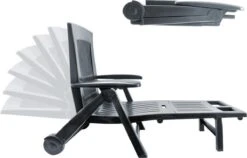 Casaria Ligstoel Zircone – Verstelbaar/Wielen Tot 120 Kg – Antraciet -Optimaal Tuinmeubel Winkel 1200x766