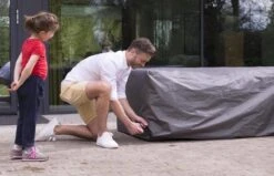 Weersbestendige Beschermhoes Voor Hoekbank | 250/90 X 250/90 X 70 Cm (L-vorm) - Tuinbank / L-Vorm -Waterdicht - Grijs -Optimaal Tuinmeubel Winkel 1200x772 2