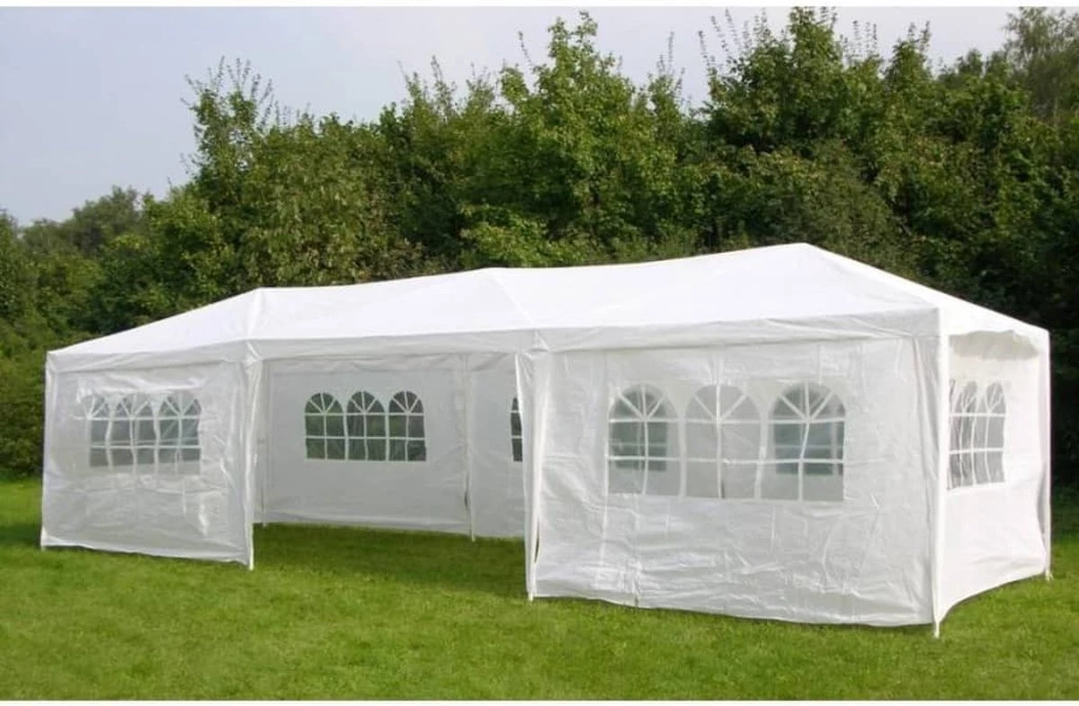 HI XXLDEALS - Partytent 3x9 M - Incl 8 Zijwanden 1 HI XXLDEALS - Partytent 3x9 M - Incl 8 Zijwanden