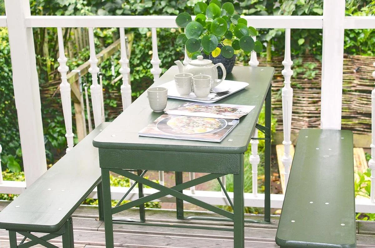 MaximaVida Inklapbare Biertafel Berlijn 120 X 50 Cm Olijfgroen - FSC Hout 4 MaximaVida Inklapbare Biertafel Berlijn 120 X 50 Cm Olijfgroen - FSC Hout - Afbeelding 4