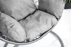 Hangstoel - Ei Stoel - Met Grijze Standaard & Kussens - Tot 125kg -Optimaal Tuinmeubel Winkel 1200x800 11