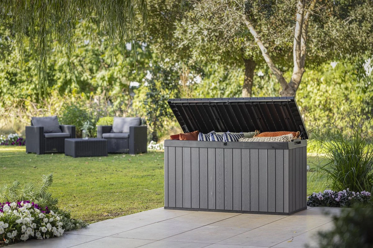 Keter Darwin Opbergbox - 570L - 142,5x65,5x78,2cm - Grijs 4 Keter Darwin Opbergbox - 570L - 142,5x65,5x78,2cm - Grijs - Afbeelding 4