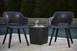 Allibert Akola Tuinstoelen - 2 Stuks -56,5x55x80cm - Donkergrijs -Optimaal Tuinmeubel Winkel 1200x800 15