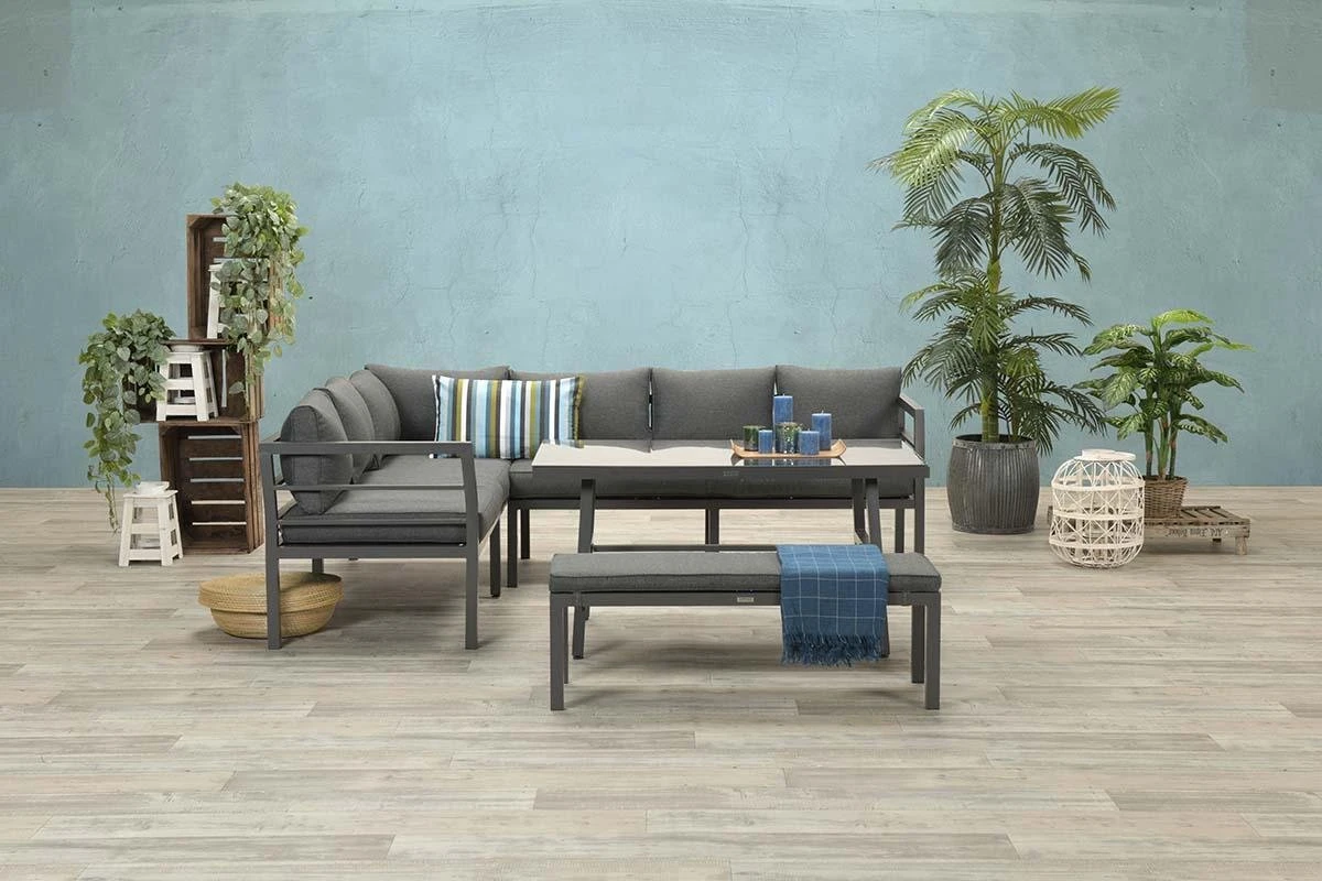 Blakes Lounge Diningset - 4 Delig - Donker Grijs 2 Blakes Lounge Diningset - 4 Delig - Donker Grijs - Afbeelding 2