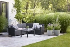 Keter Marie Hoek Loungeset Met Orlando Tafel - 6 Personen - Antraciet -Optimaal Tuinmeubel Winkel 1200x800 327