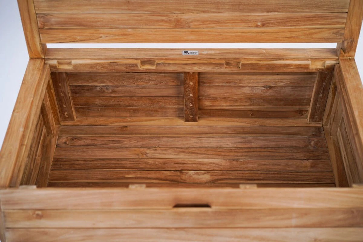 Kleine Teakhouten Tuinbank Met Opbergruimte - 100 X 60 X 90 Cm - Duurzaam Teakhout - Blijft Strak En Mooi - Sterke Constructie Om Lang Mee Te Gaan 17 Kleine Teakhouten Tuinbank Met Opbergruimte - 100 X 60 X 90 Cm - Duurzaam Teakhout - Blijft Strak En Mooi - Sterke Constructie Om Lang Mee Te Gaan - Afbeelding 17