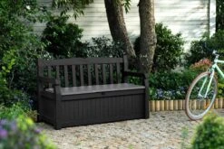 Keter Eden Garden Bench Opbergbank - 265L - 140x60x84cm - Zwart/Grijs -Optimaal Tuinmeubel Winkel 1200x800 58