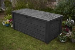 Keter Westwood Opbergbox - 570 L - 155x72.4x64.4 Cm - Grafiet -Optimaal Tuinmeubel Winkel 1200x801