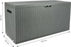 Verrijdbare Tuinkussen Opbergbox - Rattan Look - Zwart - 350 Liter -Optimaal Tuinmeubel Winkel 1200x804 9