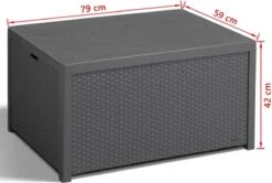 Allibert Arica Tuintafel - 79x59,5x42 Cm - Grafiet -Optimaal Tuinmeubel Winkel 1200x806 2