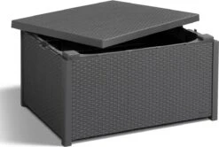 Allibert Arica Tuintafel - 79x59,5x42 Cm - Grafiet -Optimaal Tuinmeubel Winkel 1200x807 2