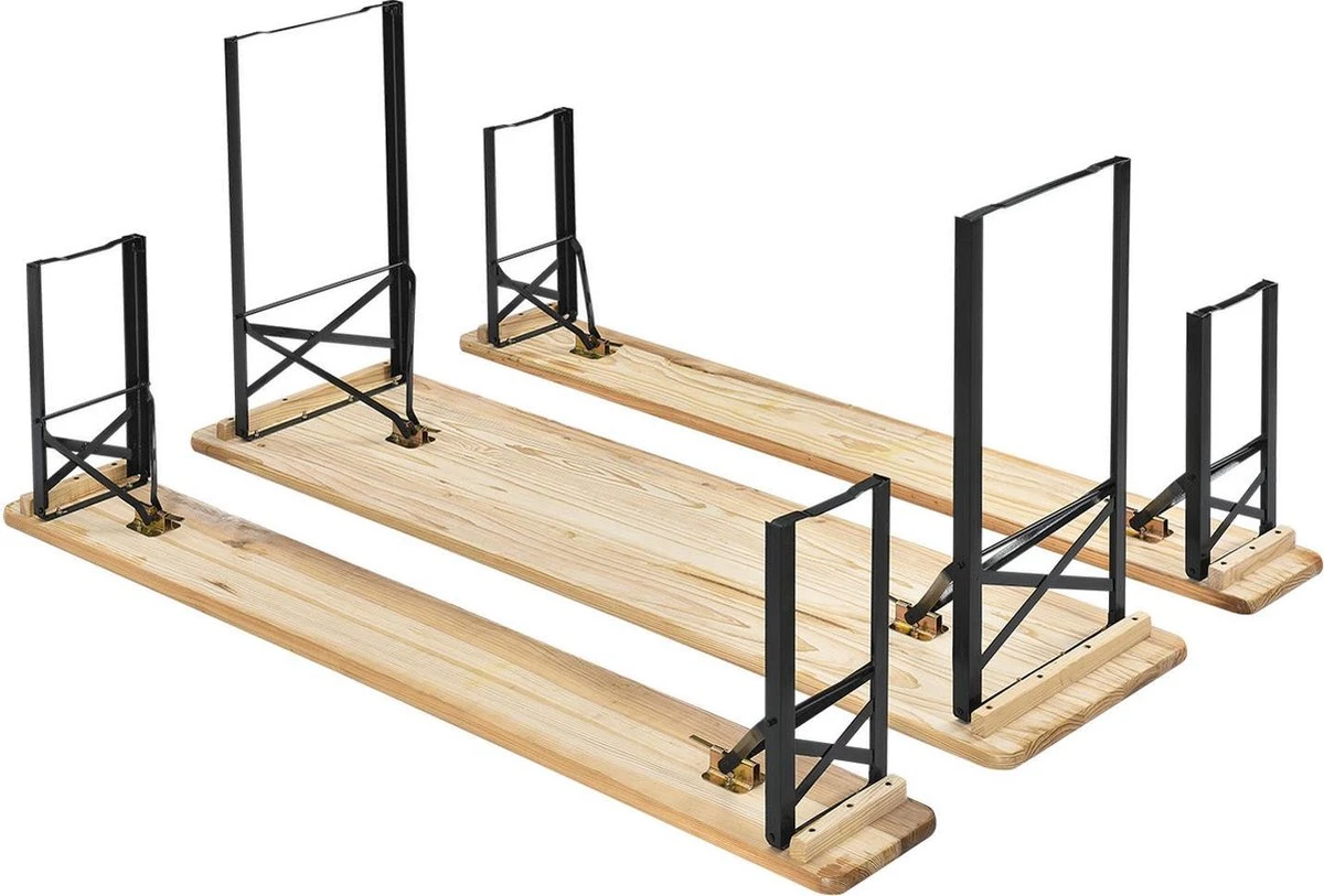 Merkloos Biertafelset / Bierbank - 3-delig - 170cm 3 Merkloos Biertafelset / Bierbank - 3-delig - 170cm - Afbeelding 3