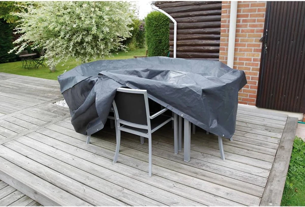 Nature - Tuinmeubelhoes - Beschermhoes Voor Tafel (rechthoekig) - H90 X 225 X 143cm 3 Nature - Tuinmeubelhoes - Beschermhoes Voor Tafel (rechthoekig) - H90 X 225 X 143cm - Afbeelding 3