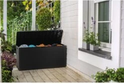 Keter Emily Opbergbox - 118x45x57 Cm - 270L - Grafiet -Optimaal Tuinmeubel Winkel 1200x817