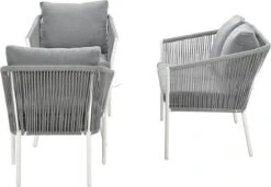 Garden Impressions Fleurie Loungeset 4-delig - Rope - Mat Wit/ Licht Grijs -Optimaal Tuinmeubel Winkel 1200x830