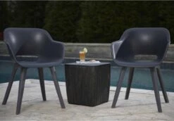 Allibert Akola Tuinstoelen - 2 Stuks -56,5x55x80cm - Donkergrijs -Optimaal Tuinmeubel Winkel 1200x835