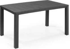 Alice's Garden Tuinset Julie/Elisa - 147x90x74cm - 6 Stoelen - Kunsthars - Grafietkleur -Optimaal Tuinmeubel Winkel 1200x836 2