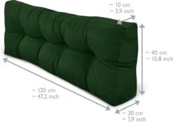 Beautissu Style – Palletkussen Set – 1x Zitkussen 120x80 Cm & 1x Rugkussen 120x40 Cm – Donker Groen 19 Beautissu Style – Palletkussen Set – 1x Zitkussen 120x80 Cm & 1x Rugkussen 120x40 Cm – Donker Groen -Optimaal Tuinmeubel Winkel 1200x847 5