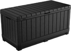 Keter Kentwood Opbergbox - 128x53.6x59 Cm - 350 L - Grafiet -Optimaal Tuinmeubel Winkel 1200x863