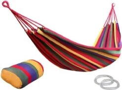 Hangmat - 200x80cm - 1 Persoons - Multi Color -Optimaal Tuinmeubel Winkel 1200x884 2