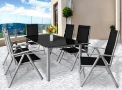 Casaria Alumunium Tuinset Bern - 6 Stoelen + 1 Tafel – Zilver 12 Casaria Alumunium Tuinset Bern - 6 Stoelen + 1 Tafel – Zilver -Optimaal Tuinmeubel Winkel 1200x890 5