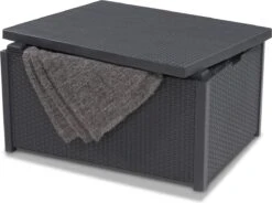 Allibert Arica Tuintafel - 79x59,5x42 Cm - Grafiet -Optimaal Tuinmeubel Winkel 1200x892 1