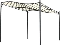 Outsunny Pergola Partytent Paviljoen Overkapping Tent Metaal Crème 297x297 Cm 84C-038 -Optimaal Tuinmeubel Winkel 1200x896 1