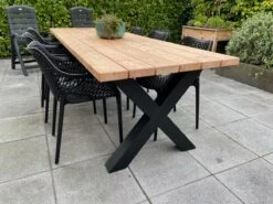 Tuintafel Douglas 220 Cm X 90 Cm | Stalen Poten | + Montage | Duurzame Eettafel | Onderhoudsarm 6-8 Personen | Geschaafd Hout | DuuMaa -Optimaal Tuinmeubel Winkel 1200x899 18