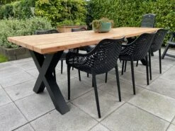 Tuintafel Douglas 220 Cm X 90 Cm | Stalen Poten | + Montage | Duurzame Eettafel | Onderhoudsarm 6-8 Personen | Geschaafd Hout | DuuMaa -Optimaal Tuinmeubel Winkel 1200x899 19