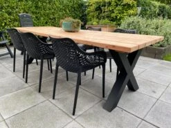 Tuintafel Douglas 220 Cm X 90 Cm | Stalen Poten | + Montage | Duurzame Eettafel | Onderhoudsarm 6-8 Personen | Geschaafd Hout | DuuMaa -Optimaal Tuinmeubel Winkel 1200x899 20